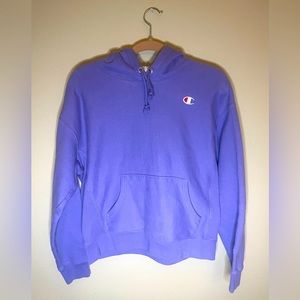 Lavender Champion Hoodie sweatshirt with drawstrings